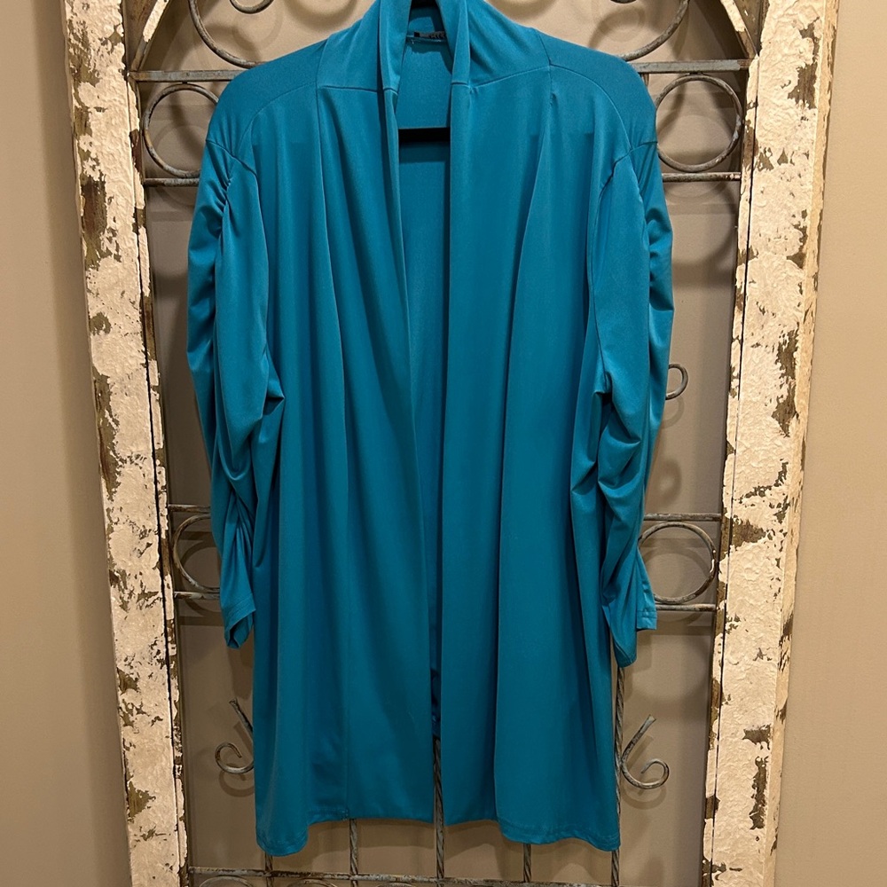 Lily Teal Open Front Cardigan